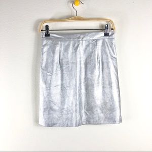 Bardot Size 6 Metallic Silver Valencia Skirt